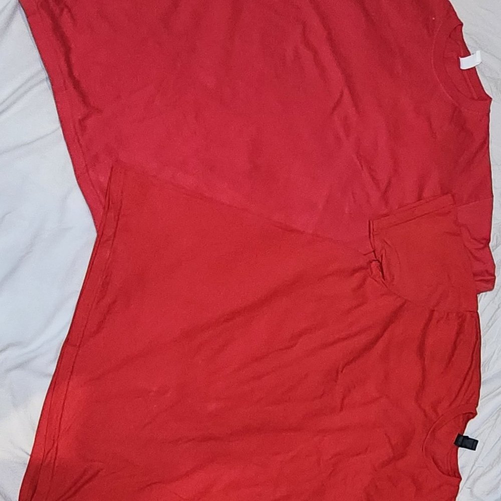 100% cotton red crewneck T-shirt (Pack of 2)